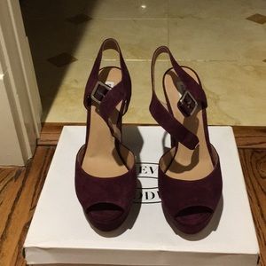 Steve Madden burgundy platform heels